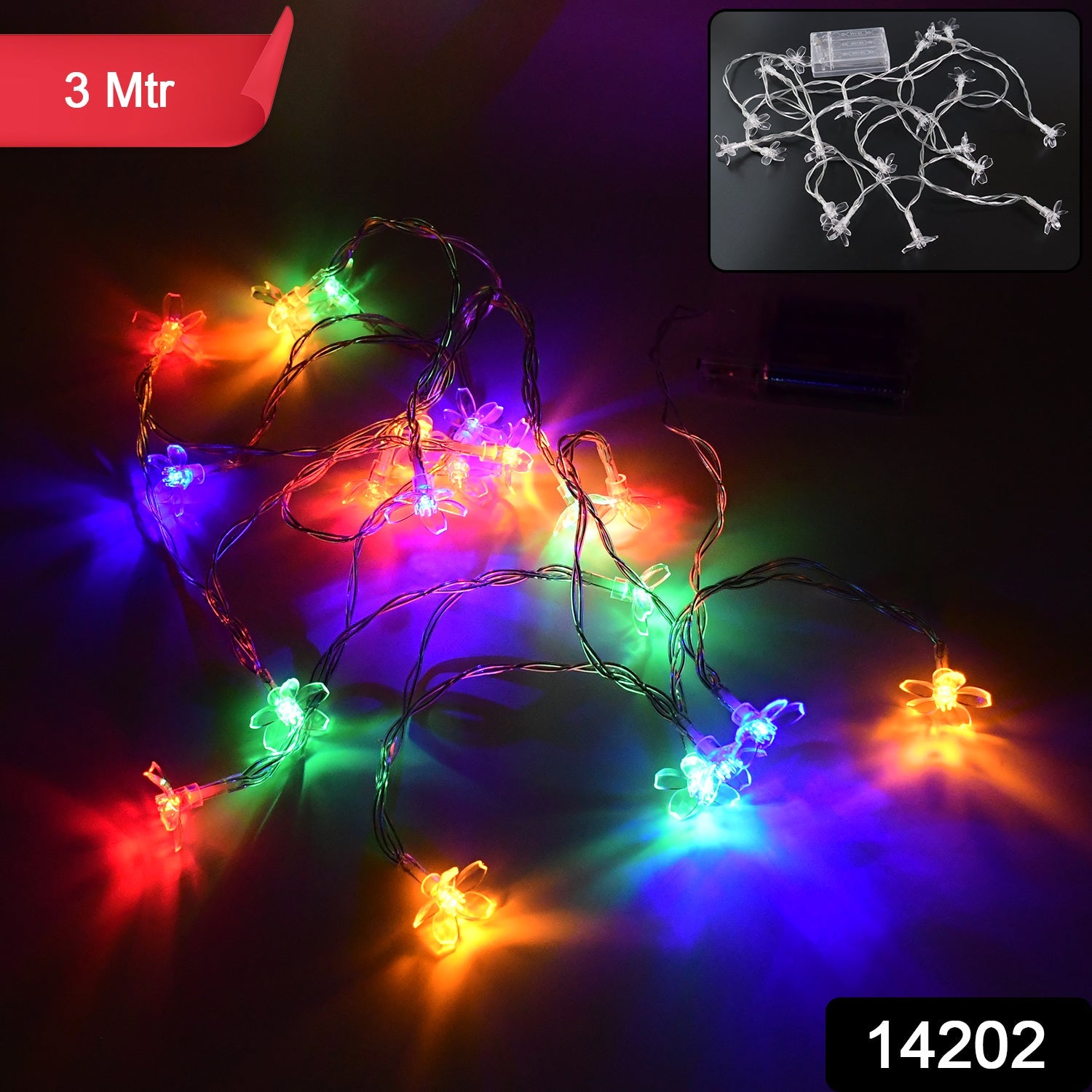 Battery-Operated 3 Meter LED Floral Fairy Lights Battery-Operated 3 Meter LED Floral Fairy Lights